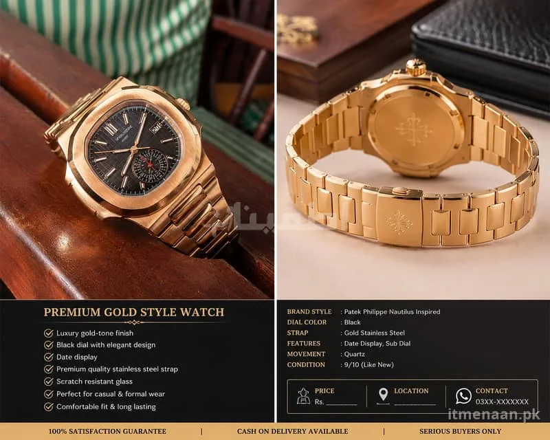 Genuine Geneva Gold-Toned Watch – Like New Condition – Karachi for sale in Gulshan-e-Iqbal Town, Karachi