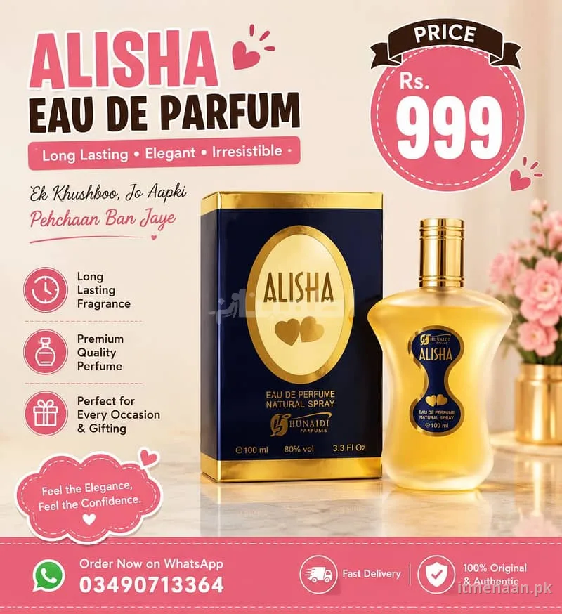 ALISHA Premium Eau De Parfum – Long-Lasting Unisex Fragrance in Islamabad