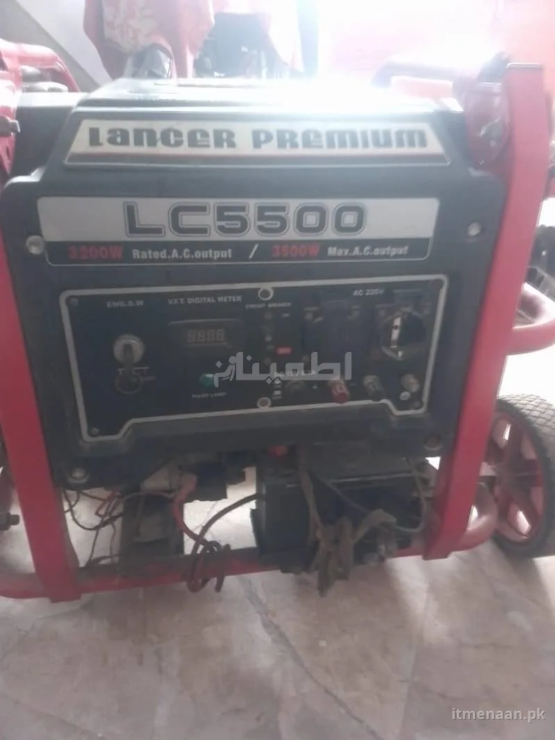 Lancer Premium 3.5 kW petrol generator in excellent running condition for quick sale for sale in North Karachi, Karachi