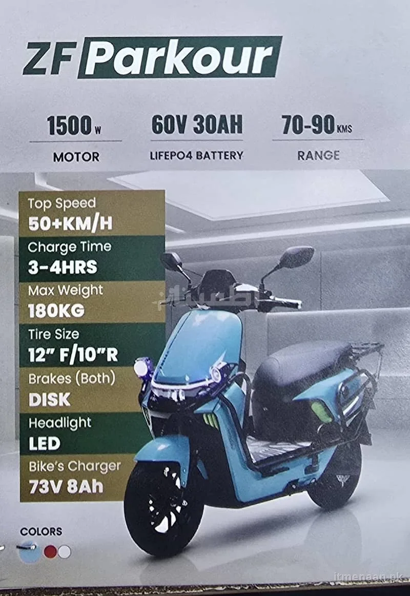 Zhongfa Parkour 1500W Electric Bike – 70-90KM Range, 50+ km/h Speed for sale in Valencia Town, Lahore
